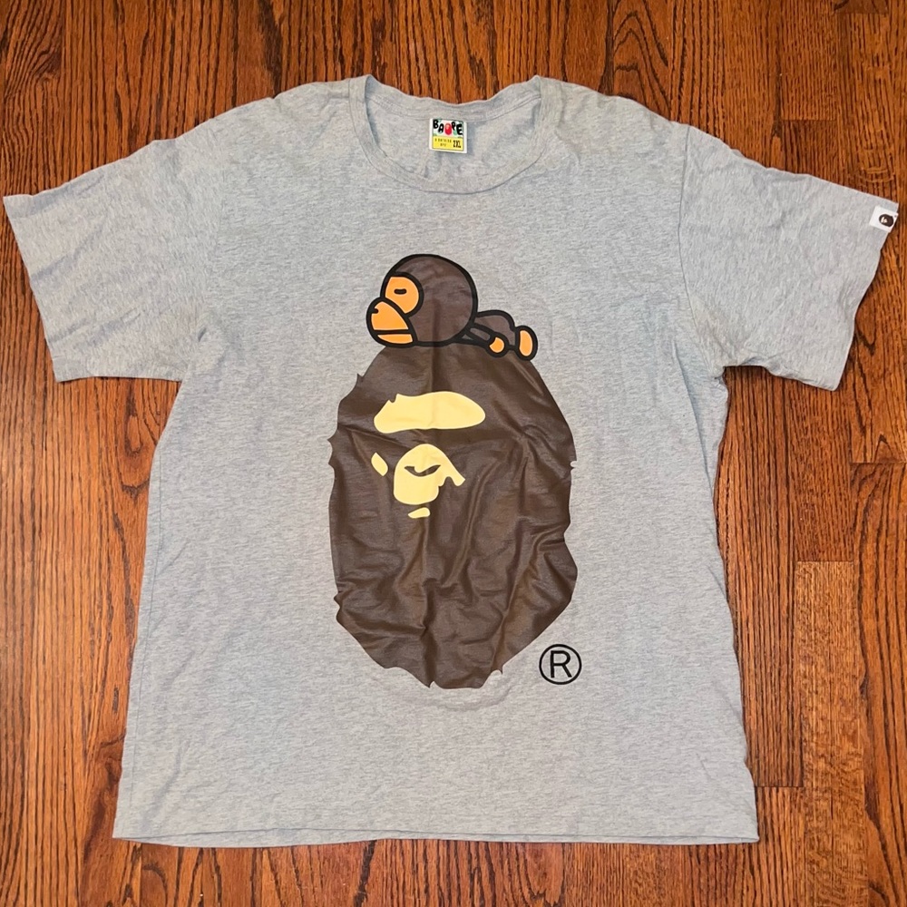 Bape Milo On Big Ape Tee (Gray)